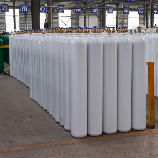 Bombola di gas di ossigeno in acciaio senza saldatura con serbatoio ad alta pressione ISO Tped da 50 litri 230 bar 5,8 mm